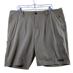 Pelagic Deep Sea Hybrid Shorts Mens 40 Khaki Fishing Board Shorts Stretch